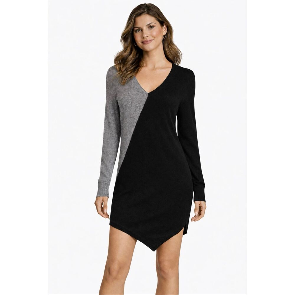 360 Cashmere Asymmetrical Wool Cashmere Sweater Dress XS NWT